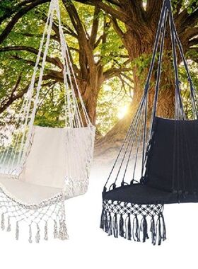 Hammock Chair Macrame Swing  Hanging Cotton Rope Hammock