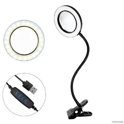 Lampu Pembesar Lensa Kaca Optik Lampu Leher Angsa Logam 3