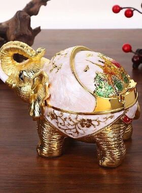 Creative Auspicious Elephant Metal Ashtray Tea Table Craft