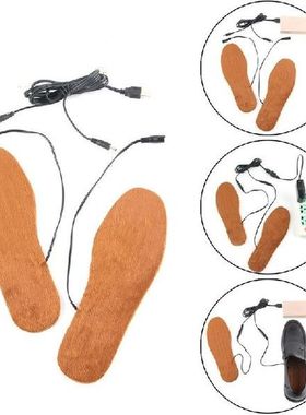 USB Heated Shoe Insoles Rechargeable Electric Foot Warming