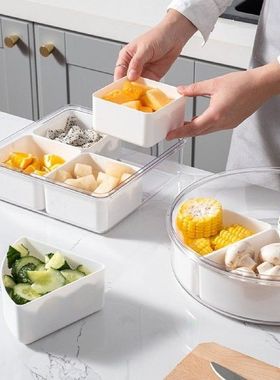 Removable?Refrigerator Organizer Divided Food Storage
