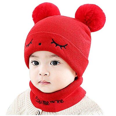 Newborn Winter Baby Cap Scarf Sets Kids Baby Boy Girl
