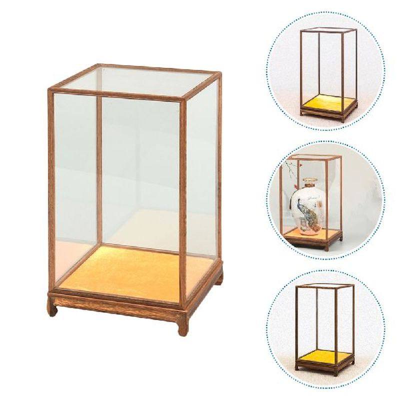 display box stand cube shelfriser figure risers glass clear