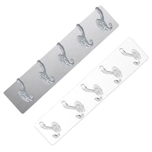 Rack Coat Wall Hanger Rail Mounted Iron Hooks Towel Hook