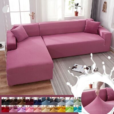 Adjustable Sofa Cover Solid Color Couch Cover Loveseat Sofa