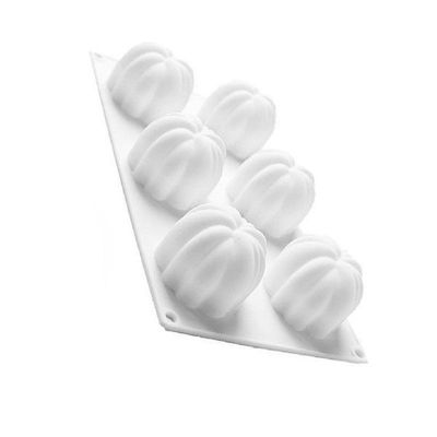 6 Grids Pumpkin Shape Cake Mold Silicone Mousse Baking