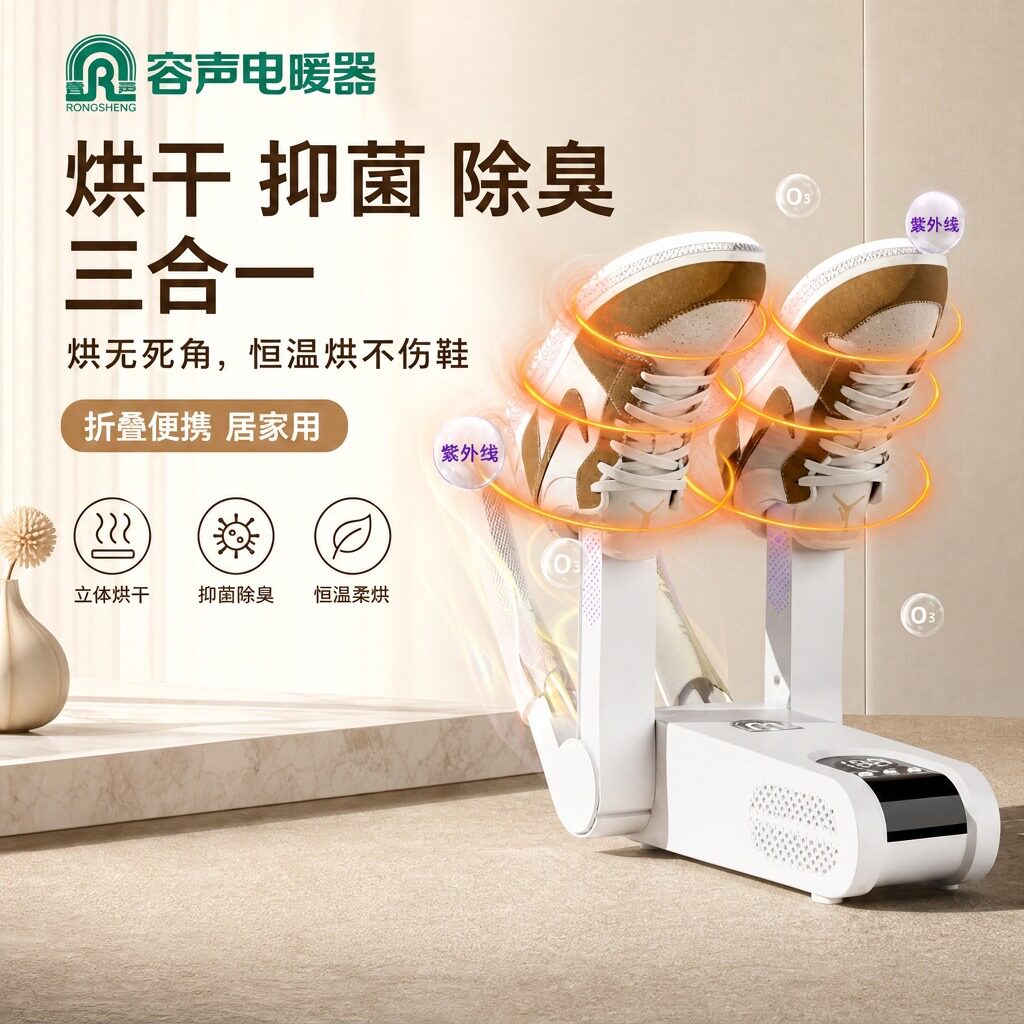容声烘鞋器可折叠伸缩紫