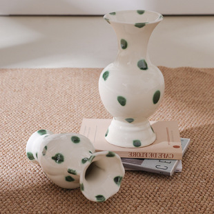 新中式陶瓷花瓶中古风插花高级感花器复古家居装饰品宋代美学摆件