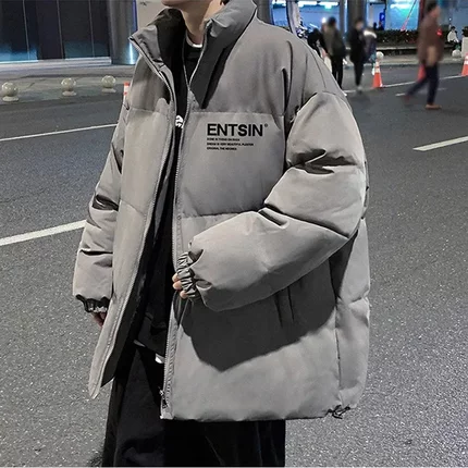 2024新款美式大码羽绒棉服男款冬季外套高级感棉衣袄高街潮牌冬装