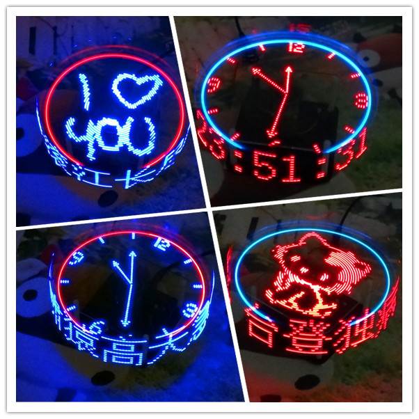 升级版 旋转LED 电子套件 DIY实训套件 单片机 POV 焊接练习套件