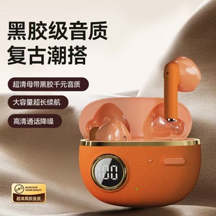 爆款 数显长续航电脑耳机typec通用 J08E无线蓝牙耳机复古半入耳式