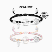 zeroline貔貅平安扣手链女纯银情侣手链本命年红绳情人节生日礼物