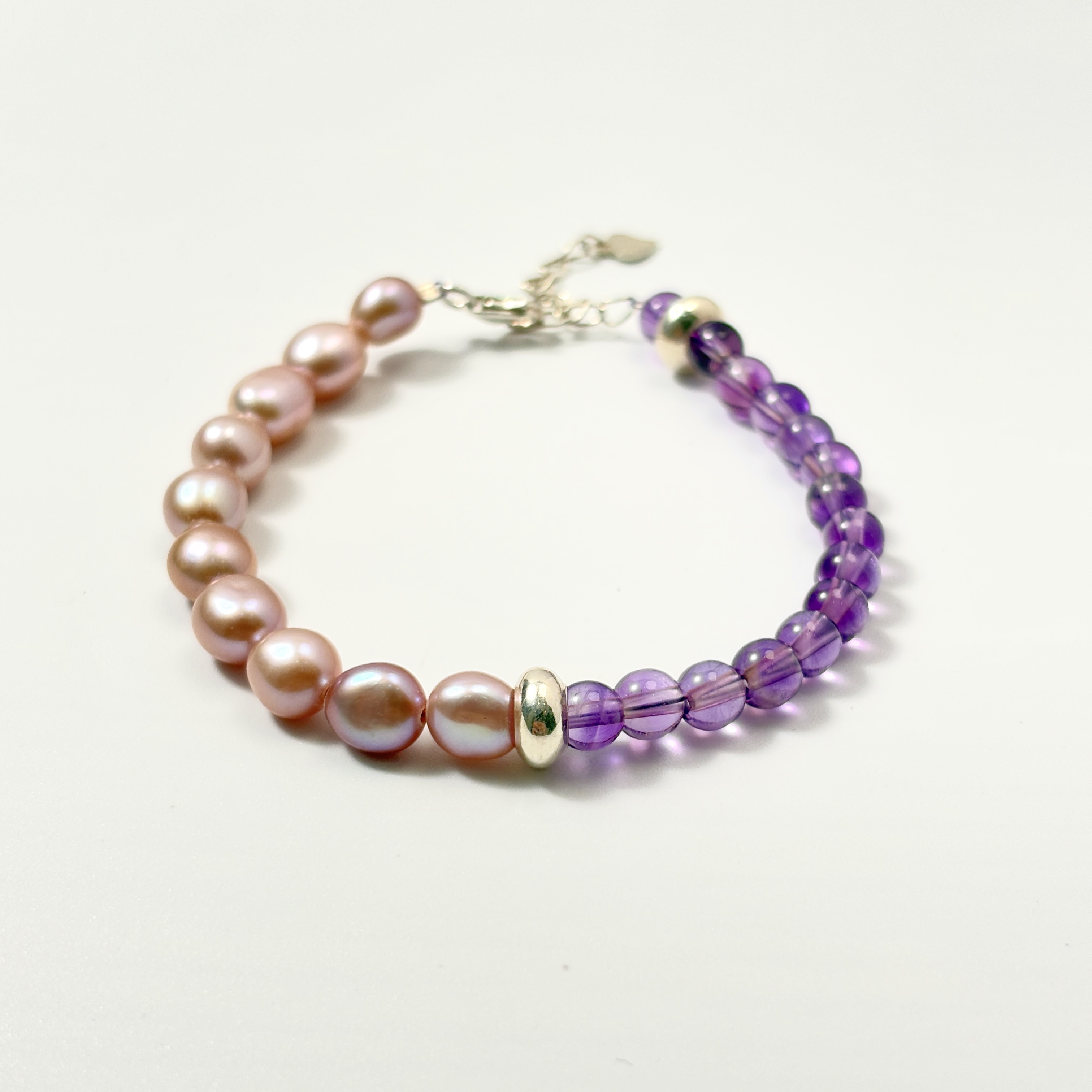 zeroline巴西紫水晶手串女纯银