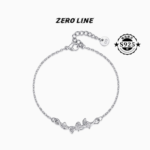 zeroline森系银杏手链女纯银