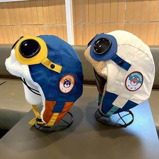 儿童飞行员帽子保暖冬季户外防风雷锋秋冬护耳加绒滑雪女童保暖