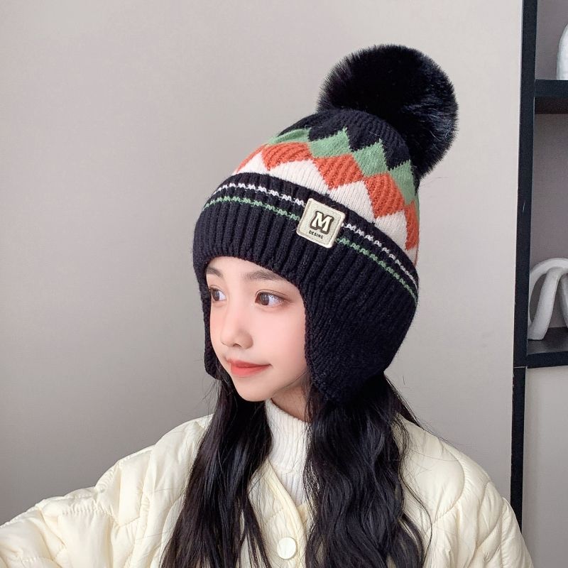 儿童帽子秋冬天男孩毛线