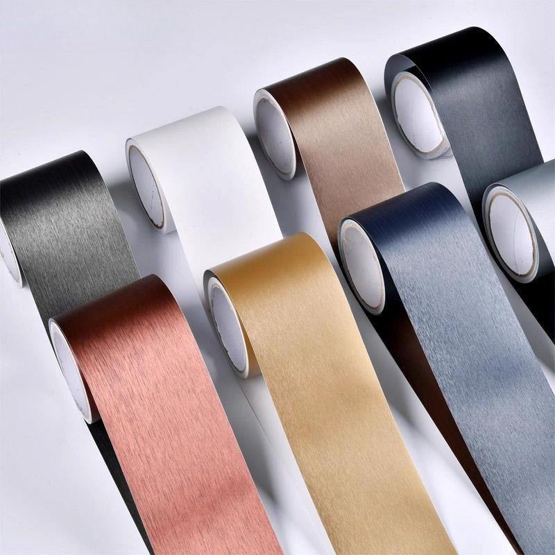 门框贴纸加厚金属拉丝客厅吊顶装饰线条金色pvc自粘贴翻新改色,家庭/个人清洁工具,厨卫防水贴/条,淘宝优惠券,粉丝福利购,淘宝优惠卷