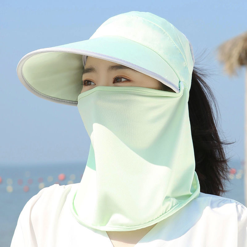 防晒面罩夏季女开车骑风帽