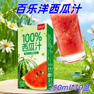 百乐洋西瓜汁250ml*10盒清甜爽口麒麟西瓜汁清凉一夏NFC西瓜汁