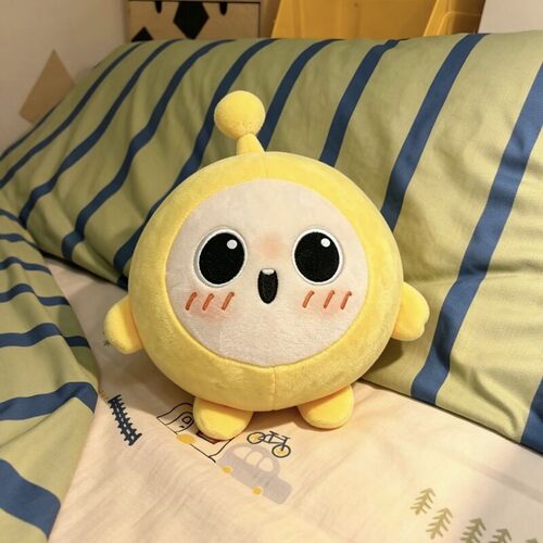 可爱蛋蛋黄团子毛绒公仔哄睡