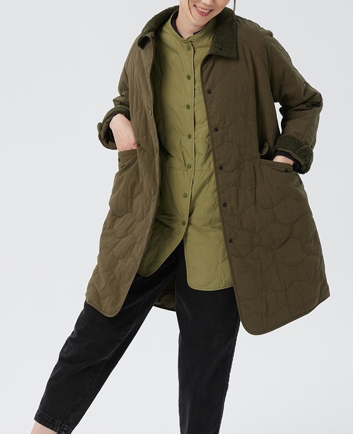 斯琴2022冬新军绿落肩单排扣宽松棉服马甲两件套BBDS021144 2980