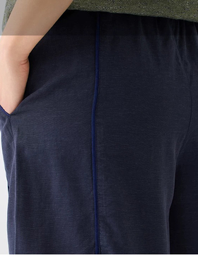 斯琴2025春专柜正品莱赛尔混纺女宽松七分阔腿裤休闲裤BECK01228