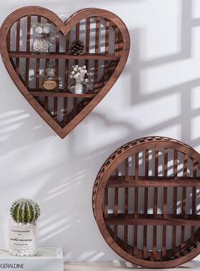 木质墙壁置物架收纳架背景墙展示层架家居装饰壁挂悬挂摆件架