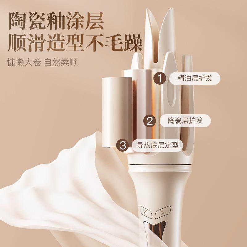 自动卷发棒32mm水波纹蛋卷大波浪液晶电动负离子护发自动卷发跨境