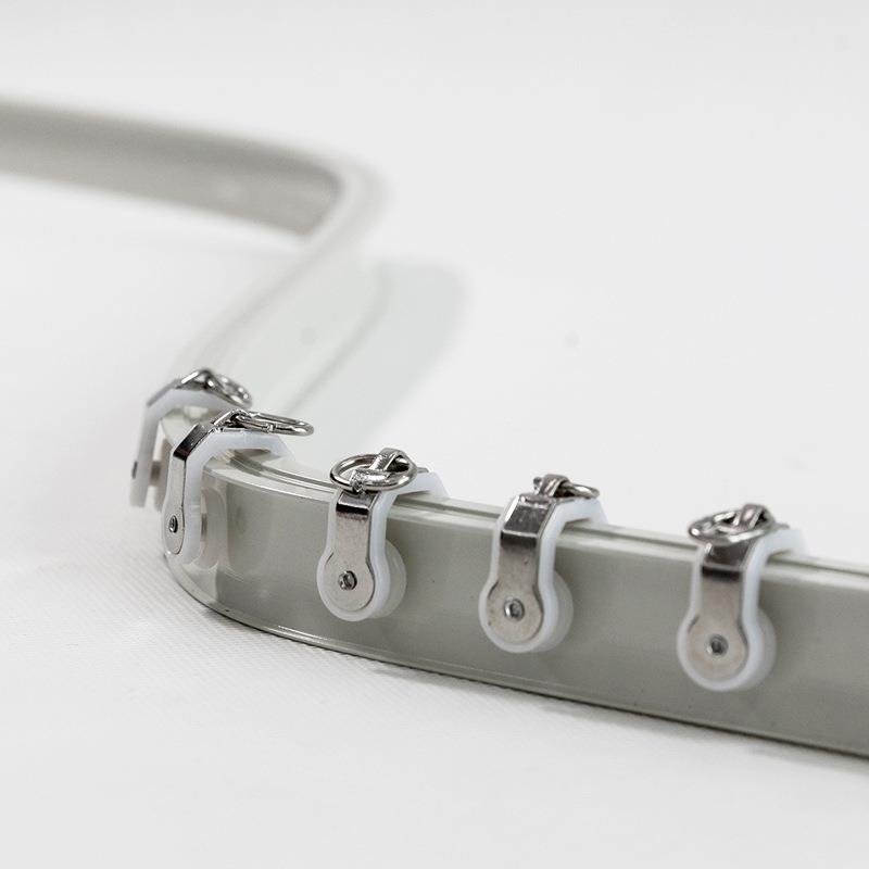 现代简约加厚铝合金弯轨弧形L型U型可弯曲窗帘轨道顶装侧装窗帘杆