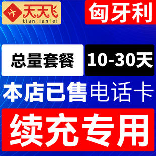 匈牙利电话卡总量套餐充值4g手机上网卡欧盟多国流量卡10-30天