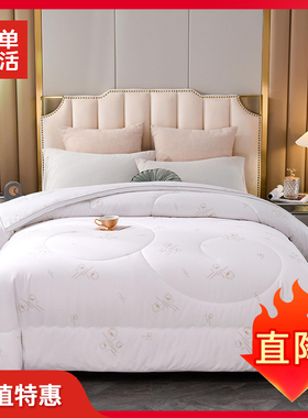 简单生活被子冬被雅致纯天然棉花冬被 重7.8斤5067有棉花味道