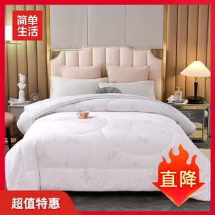 简单生活被子冬被雅致纯天然棉花冬被 重7.8斤5067有棉花味道