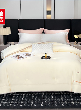 简单生活床上用品蚕丝蛋白大豆加厚冬被4052 加厚11斤冬被