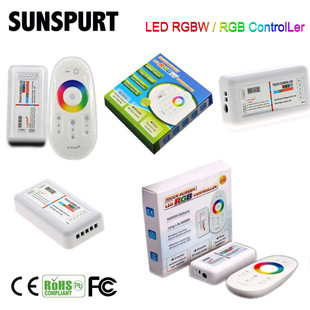 RGBW LED七彩RGB RGBWC控灯带12V无线2.4G全触摸智能控制器调光器
