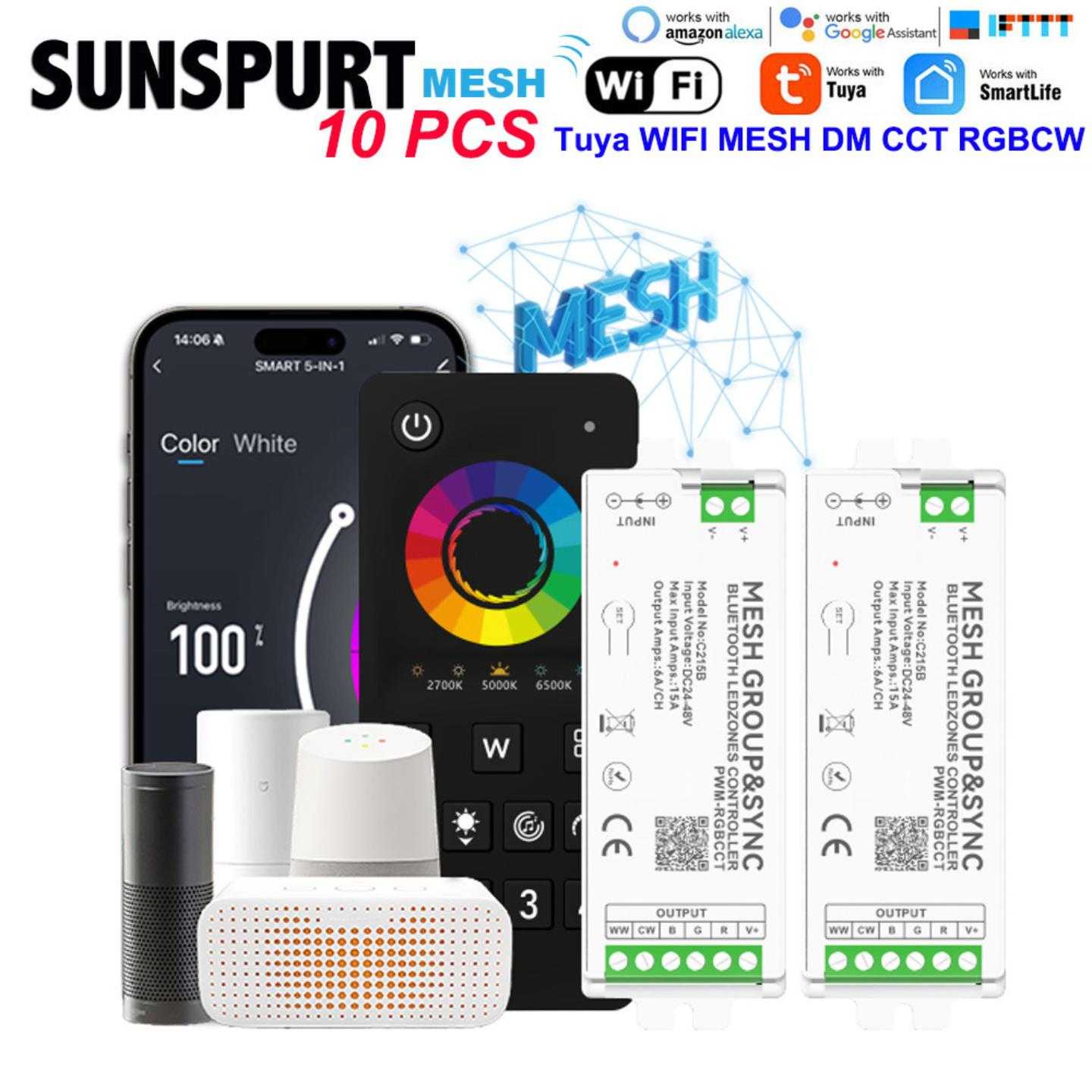 LED灯带涂鸦WiFi五合一控制器|+