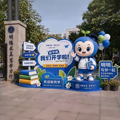 新学期我们开学啦网红打卡拍照牌