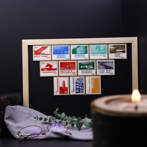 【编译文创】毛泽东箴言邮票冰箱贴 5.5*6.5cm  12种可选 材质高级！ 勉励进步必备 金属材质 礼物学生党工人阶级群众