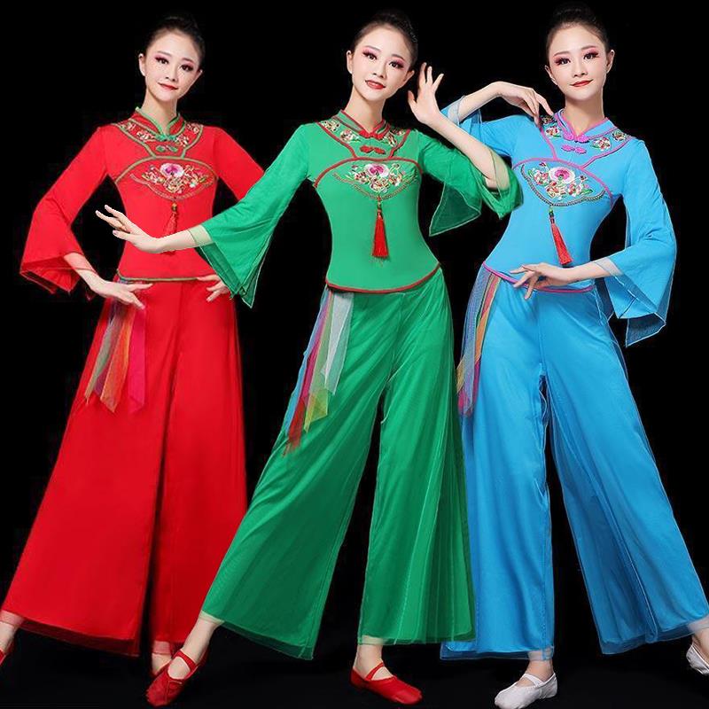 秧歌服演出服女成人服装新款套装民族舞蹈服胶州秧歌舞服装