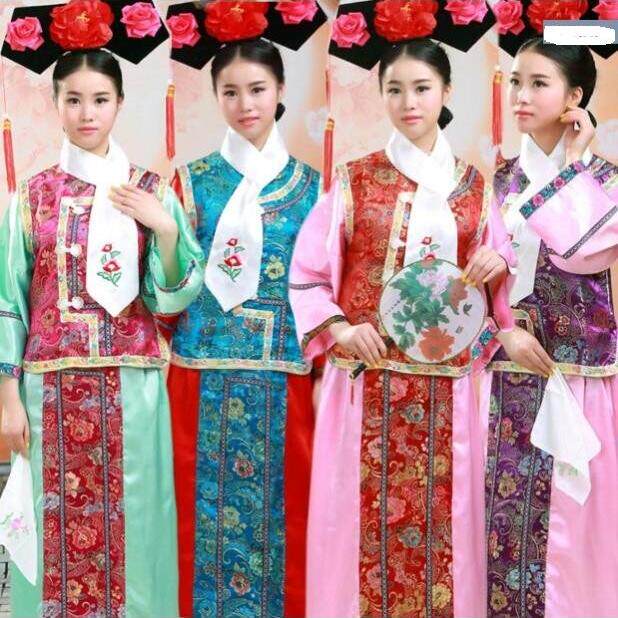 清朝古装女式服装演出服格格皇后妃子宫女甄嬛传宫廷戏服大码旗装