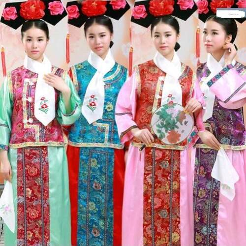 清朝古装女式服装演出服格格皇后妃子宫女甄嬛传宫廷戏服大码旗装