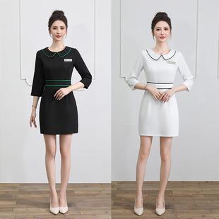 美容院S美容师工作服女高端足疗医美技师皮肤管理PA连衣裙 新款