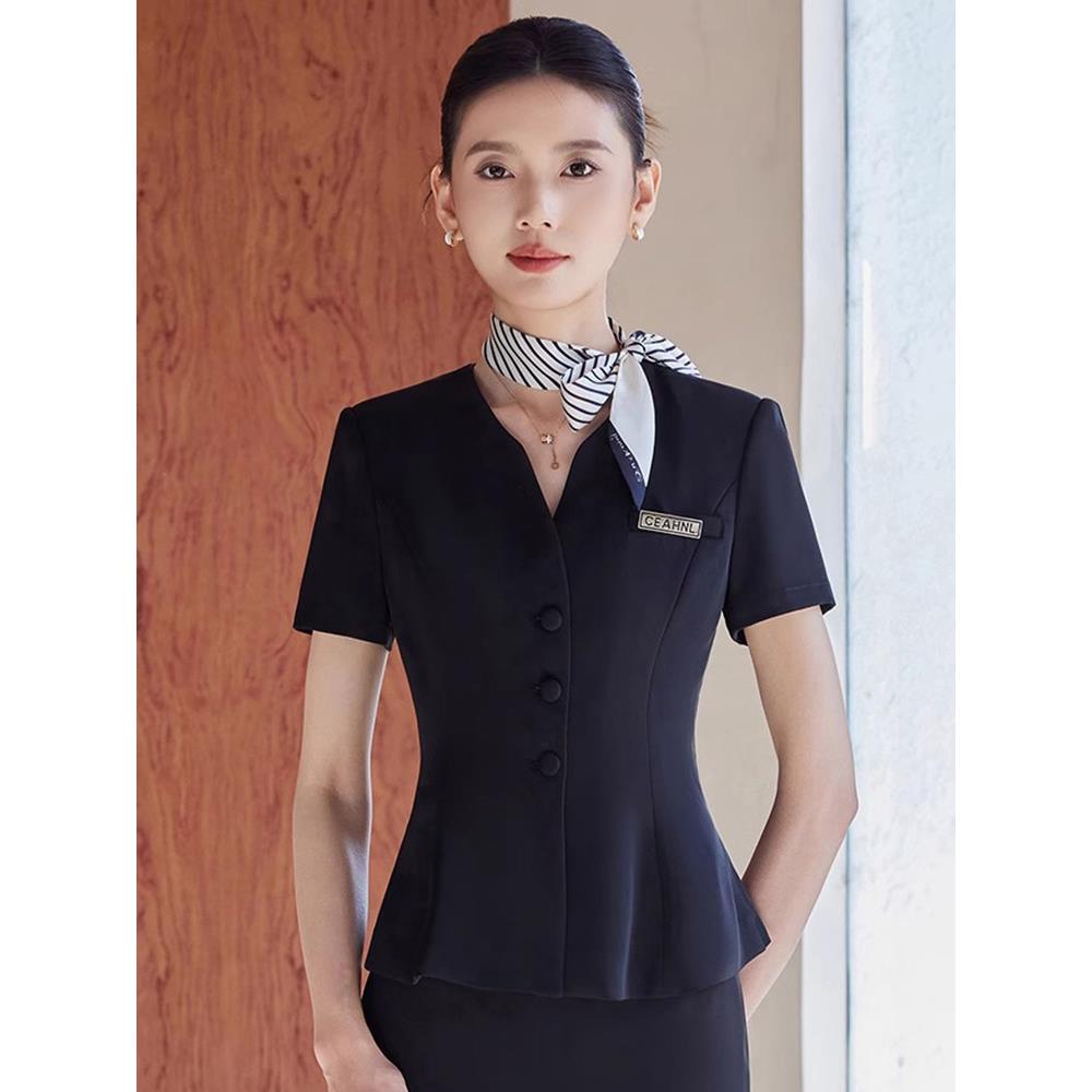 职业装女装夏季珠宝店前台接待工作服医疗美容顾问俱乐部美容院工