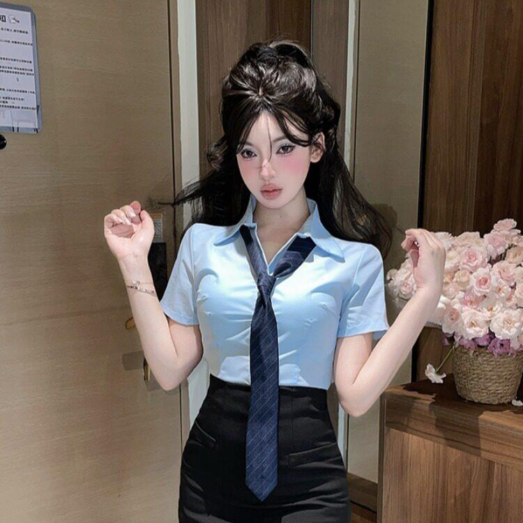 2026夏季新款制服职业装气质衬衫女韩版修身百搭工作服上衣潮