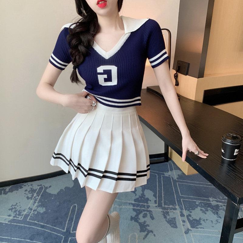 足浴技师工作服养生足疗按摩师减龄制服百褶裙气质套装裙子