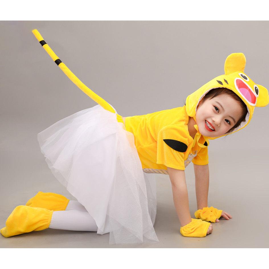 小老虎演出服六一儿童演出服动物服装老虎幼儿园卡通舞蹈表演衣服