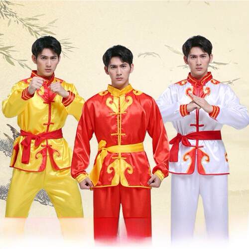 采购产品秋鼓服装，秧歌服装，男子舞龙，舞狮，锣，鼓，腰鼓队服