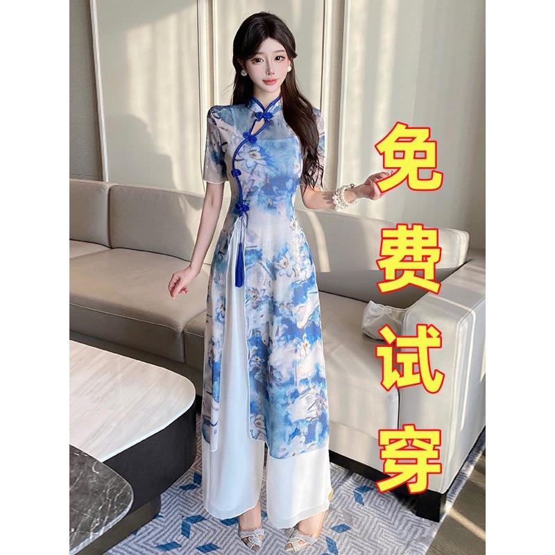 中式旗袍连衣裙时尚修身夜场足浴养生会所柔式按摩技师工作服