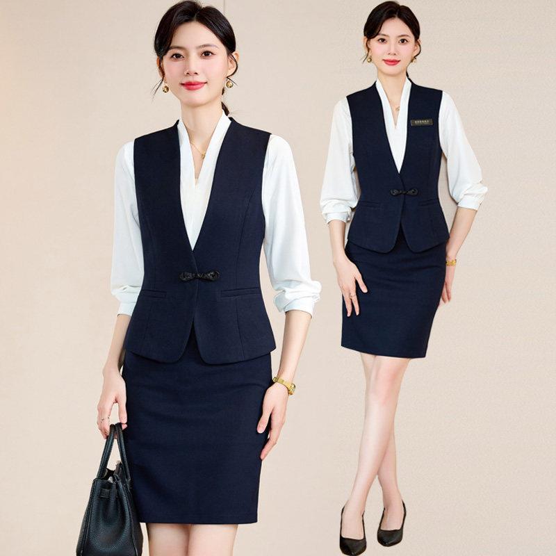 马甲套装女气质职业装正装珠宝店美容师酒店经理服务员会所工作服