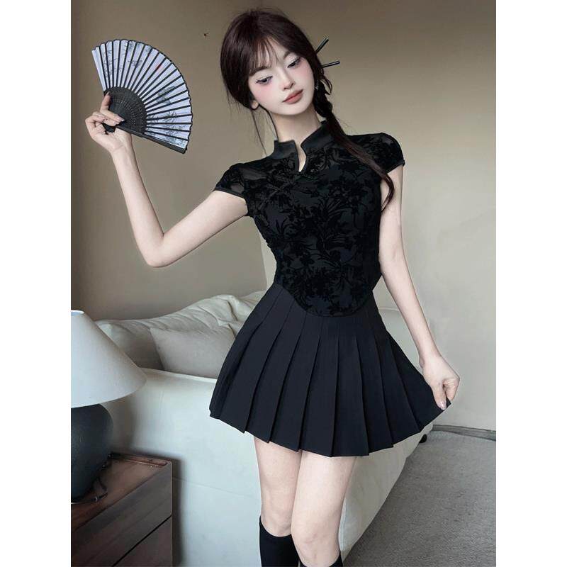 新中国风纯欲望制服旗袍优雅套装女足部按摩健康俱乐部足浴技师工