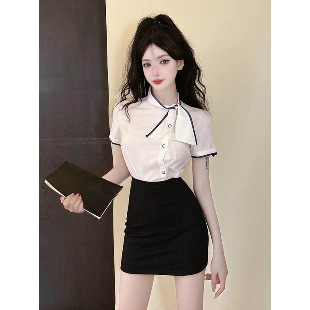 美容师养生馆学院风足疗足浴技师工作服女沐足桑拿按摩师工衣套装